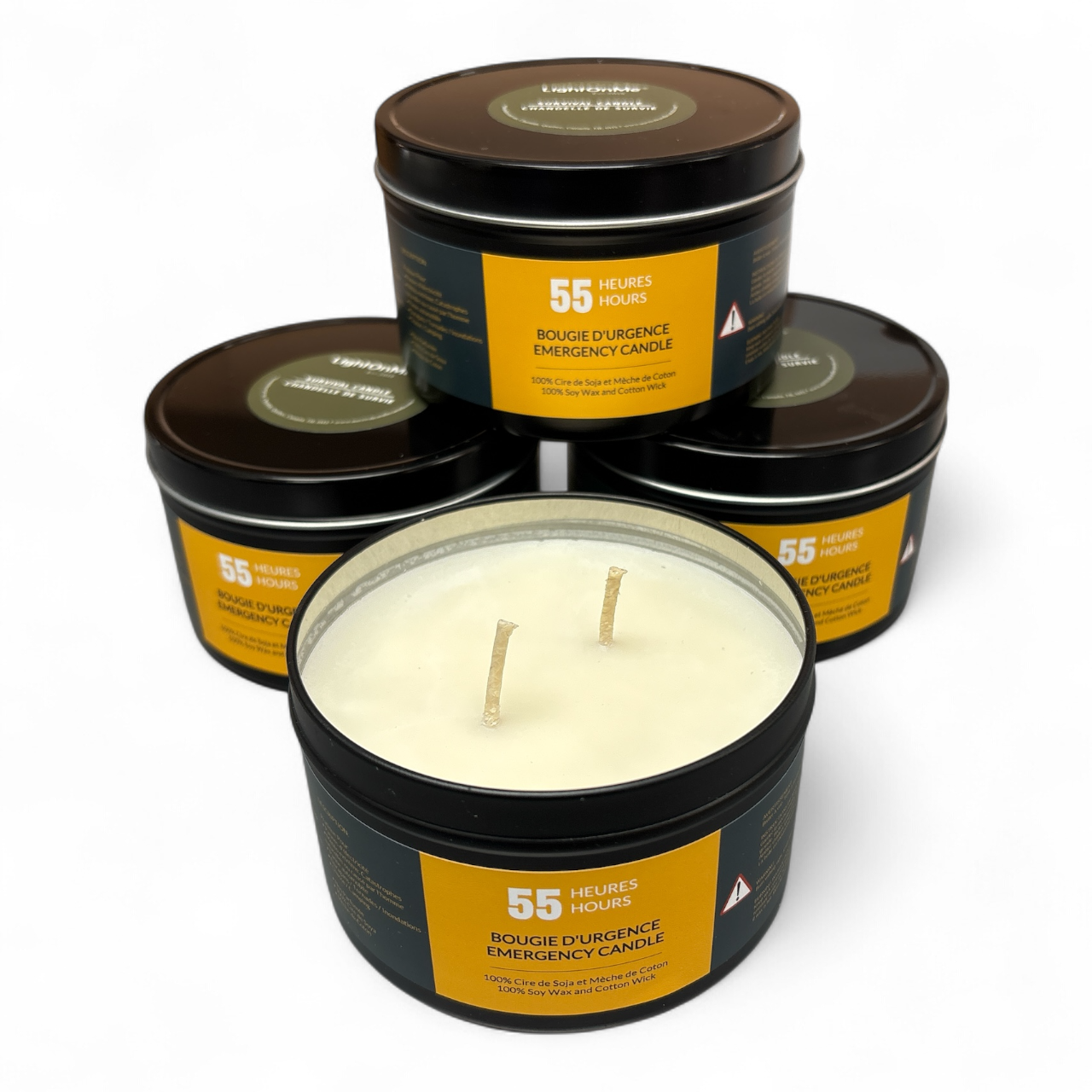 Bougie d'Urgence de 55 Heures - Pack de 4
