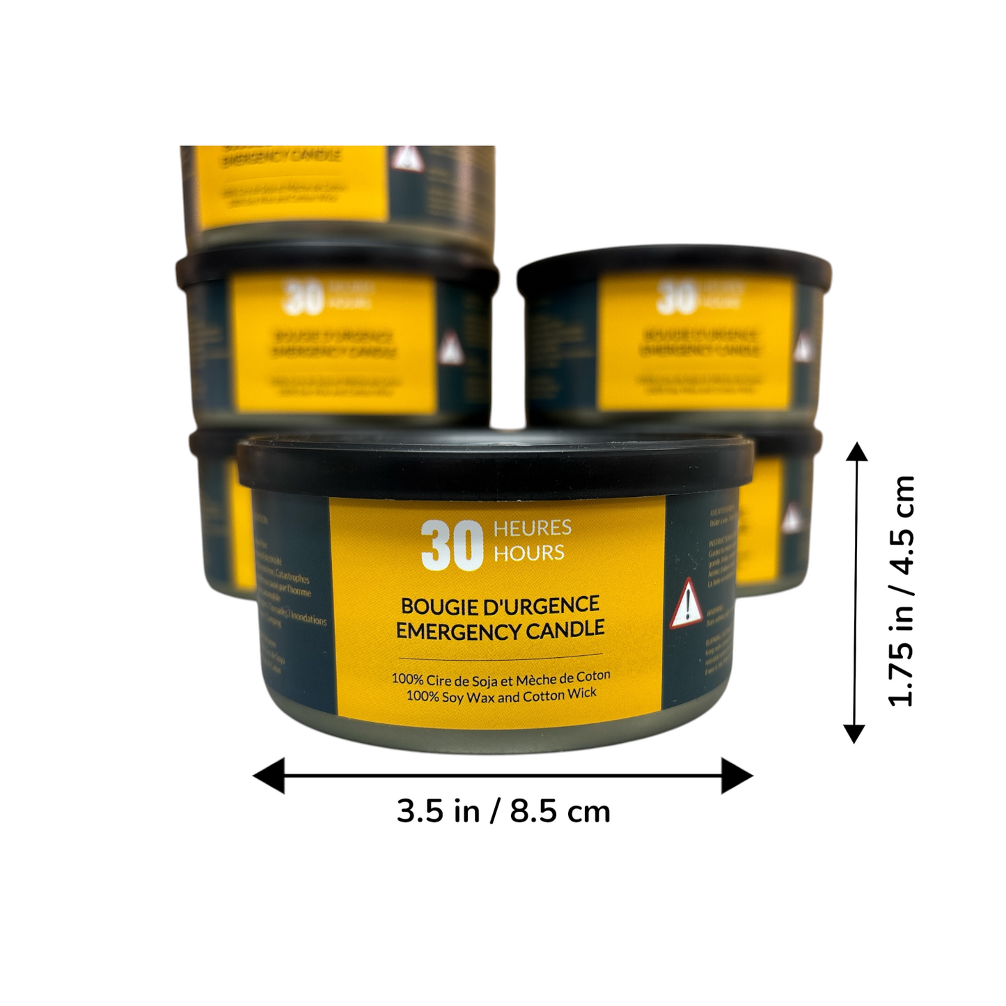Bougie d'Urgence de 30 heures - Pack de 6
