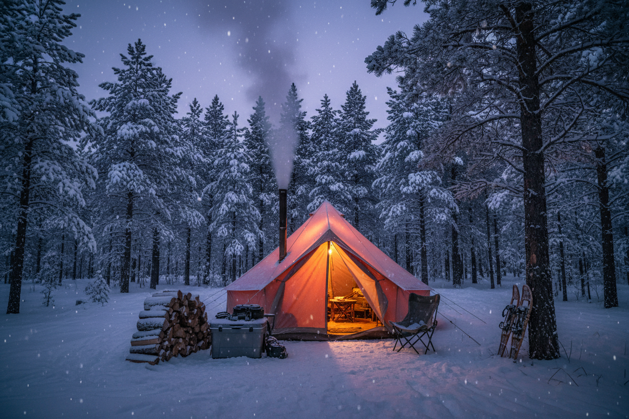 Le Guide Complet du Camping sous Tente Chauffée (Hot Tent) : L'Hiver sans la Souffrance