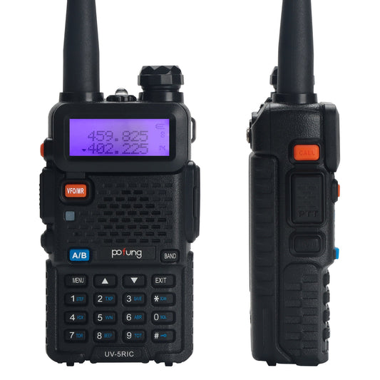 POFUNG BAOFENG UV-5RIC Radioamateur bi-bande VHF 144-148 MHz UHF 430-450 MHz - Noir classique
