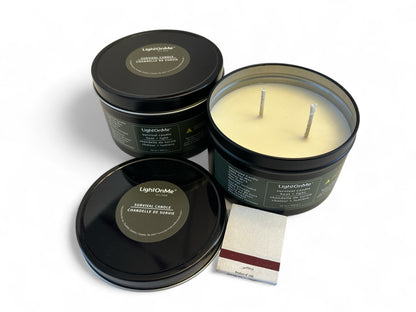 55 Hour Black Tin Style Candle for Emergency LightOnMe Candles