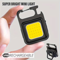 Mini lampe de poche DEL ultra-lumineuse rechargeable USB avec mousqueton