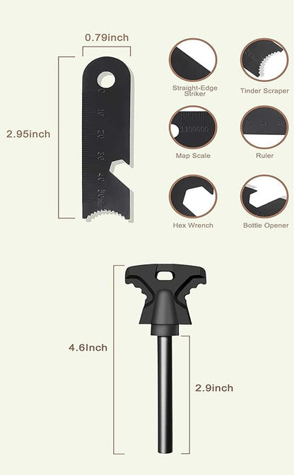 Pierres à feu 6 en 1 - Silex et allume-feu