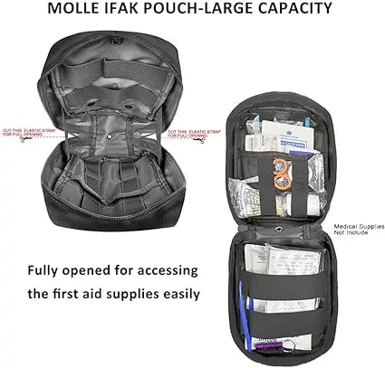 Tactical Molle Pouch, First Aid Bag - Black (Compact) Québec Survie