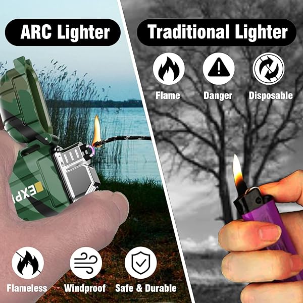 Briquet plasma XR - Sans flamme, sans combustible, rechargeable