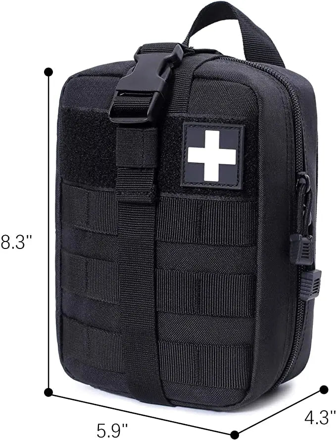 Tactical Molle Pouch, First Aid Bag - Black (Compact) Québec Survie