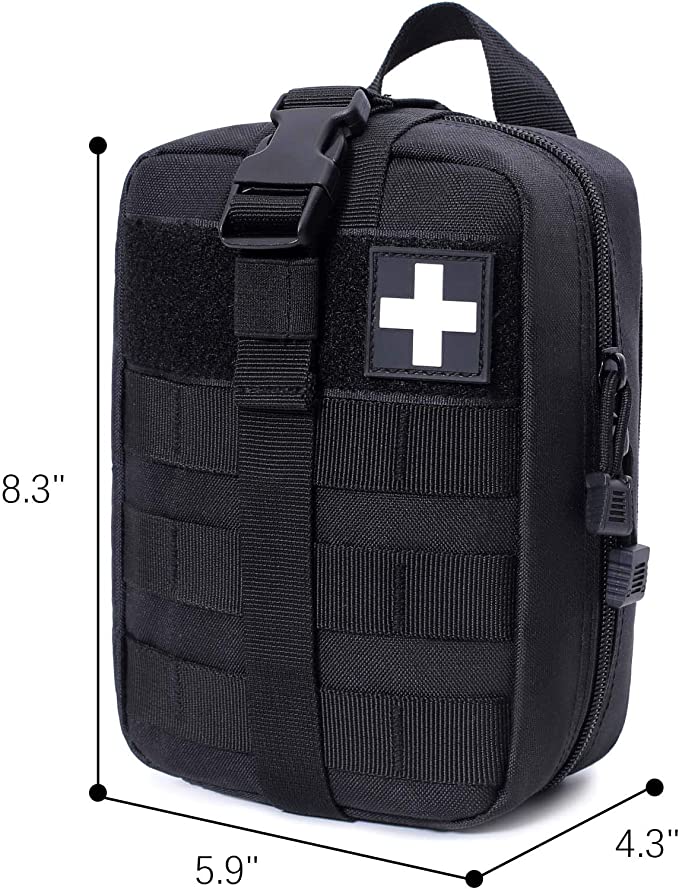 IFAK tactical portable bag, black (empty)
