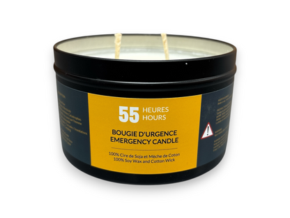 Bougie d'urgence 55 heures - 16 oz Boite Noir
