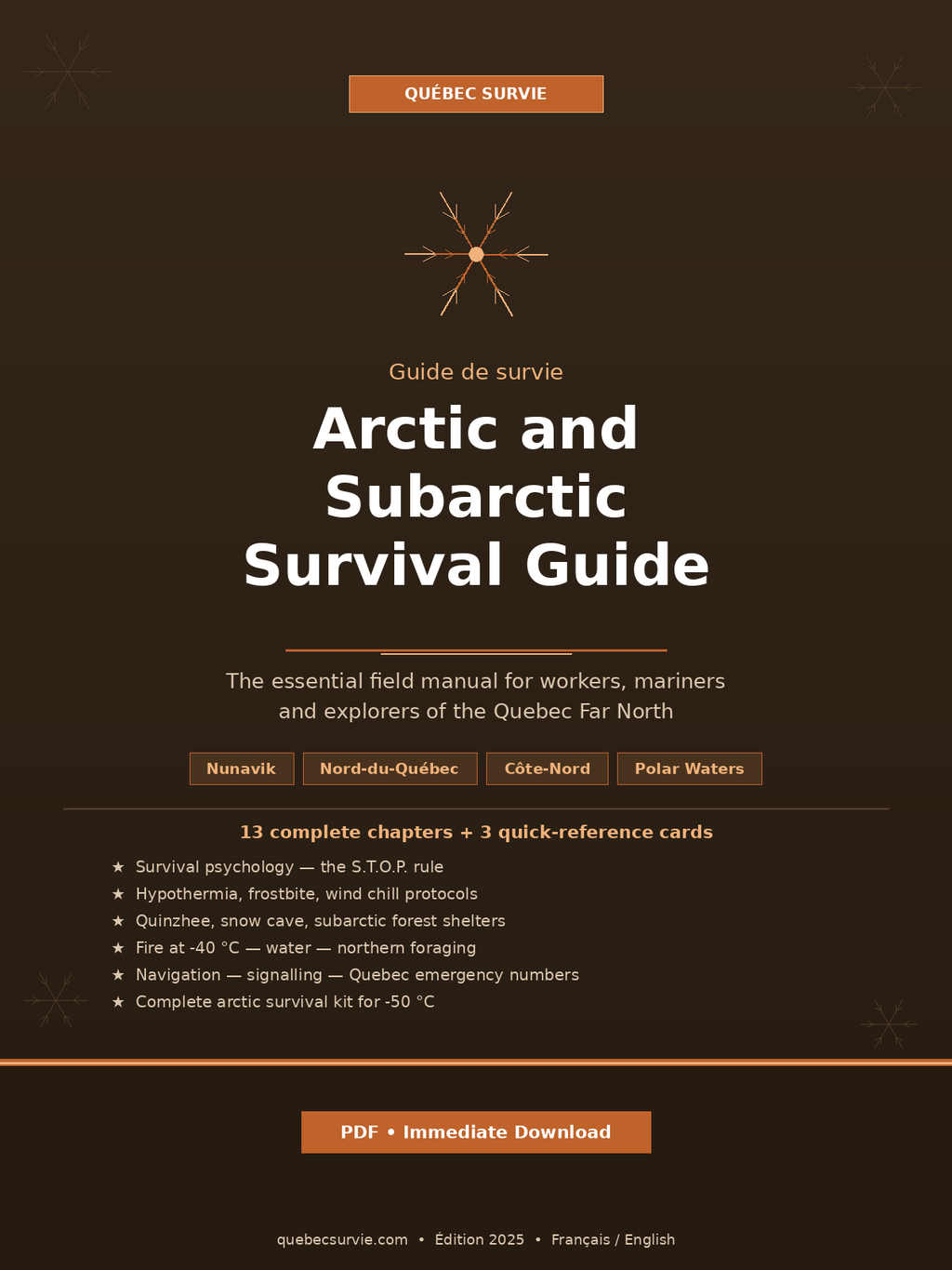 Guide de survie arctique et subarctique du Québec — Édition 2026 (PDF)