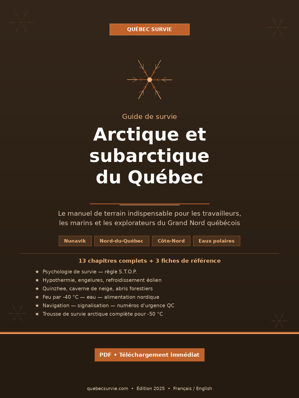Guide de survie arctique et subarctique du Québec — Édition 2026 (PDF)