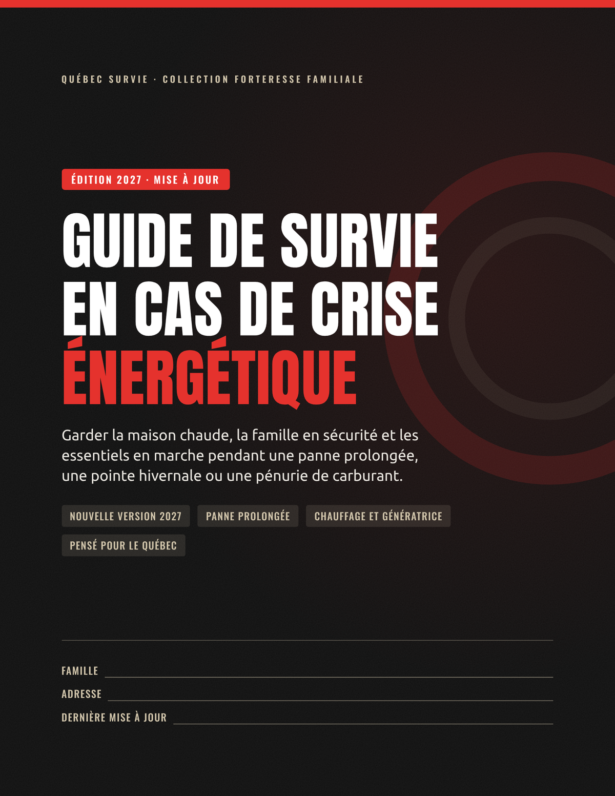 Guide de survie en cas de crise énergétique — Édition 2027 (PDF, Québec)