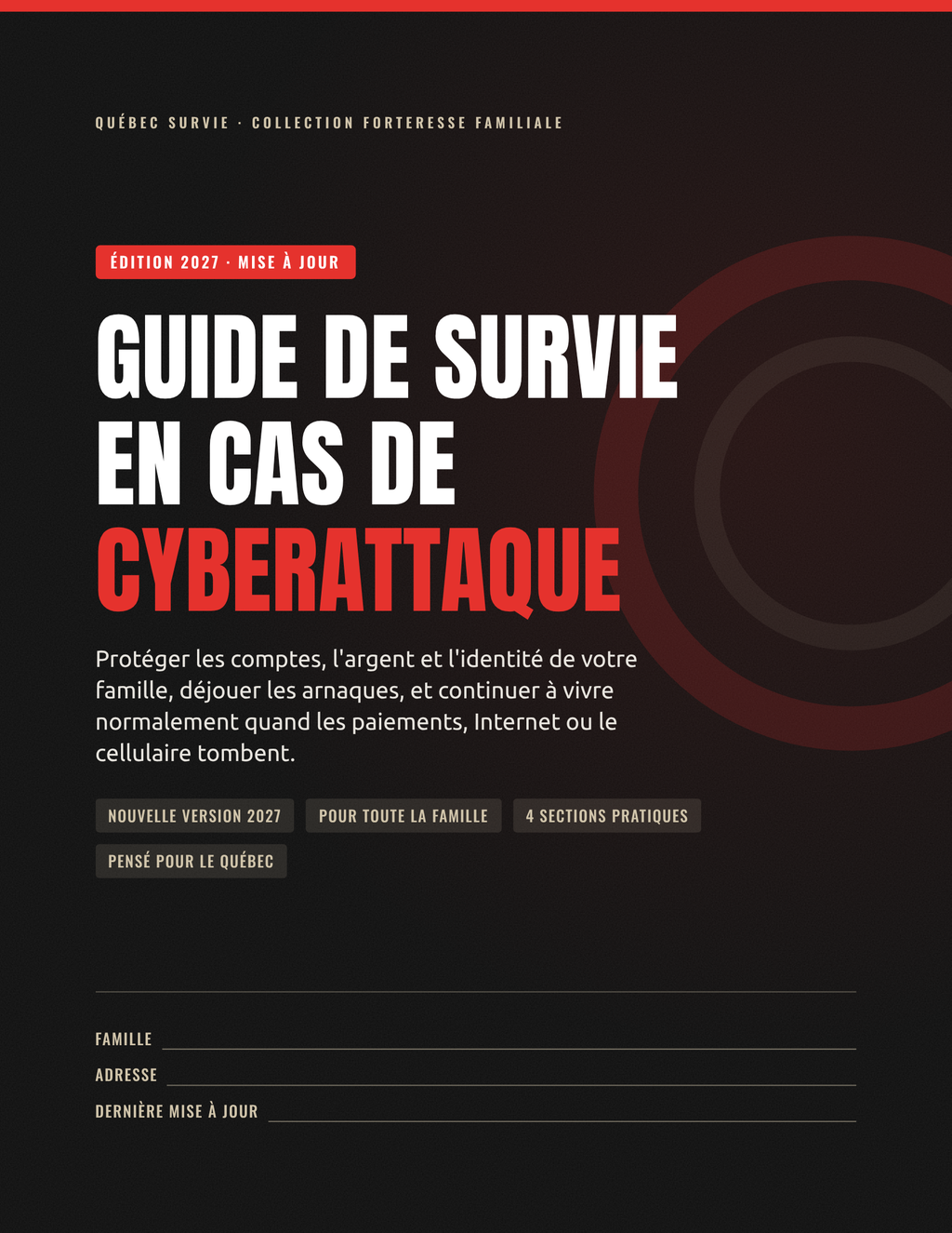 Couverture : Guide de survie en cas de cyberattaque 2027 – édition française (PDF)