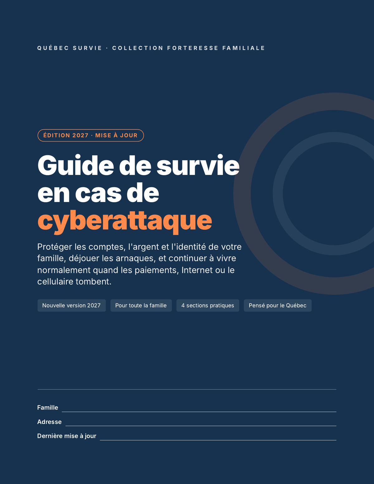 Guide de survie en cas de cyberattaque — Édition 2027 (PDF, Québec)