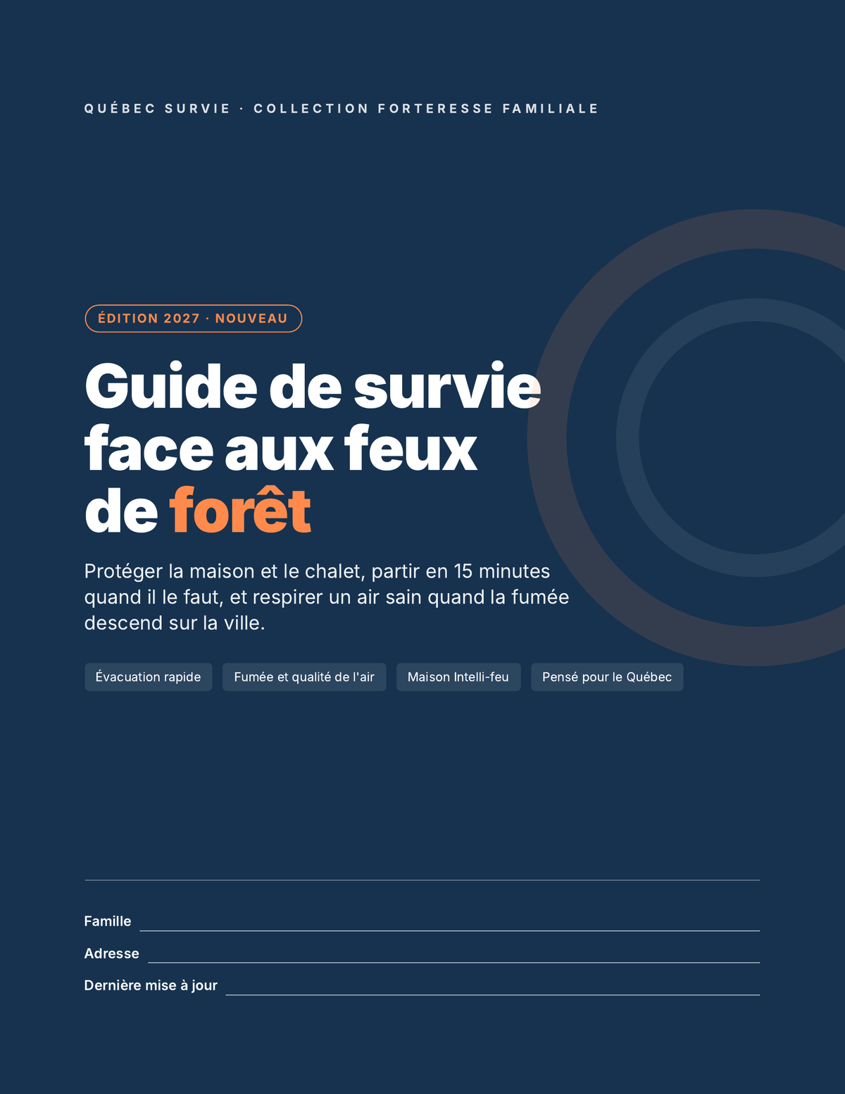 Guide de survie face aux feux de forêt — Édition 2027 (PDF, Québec)