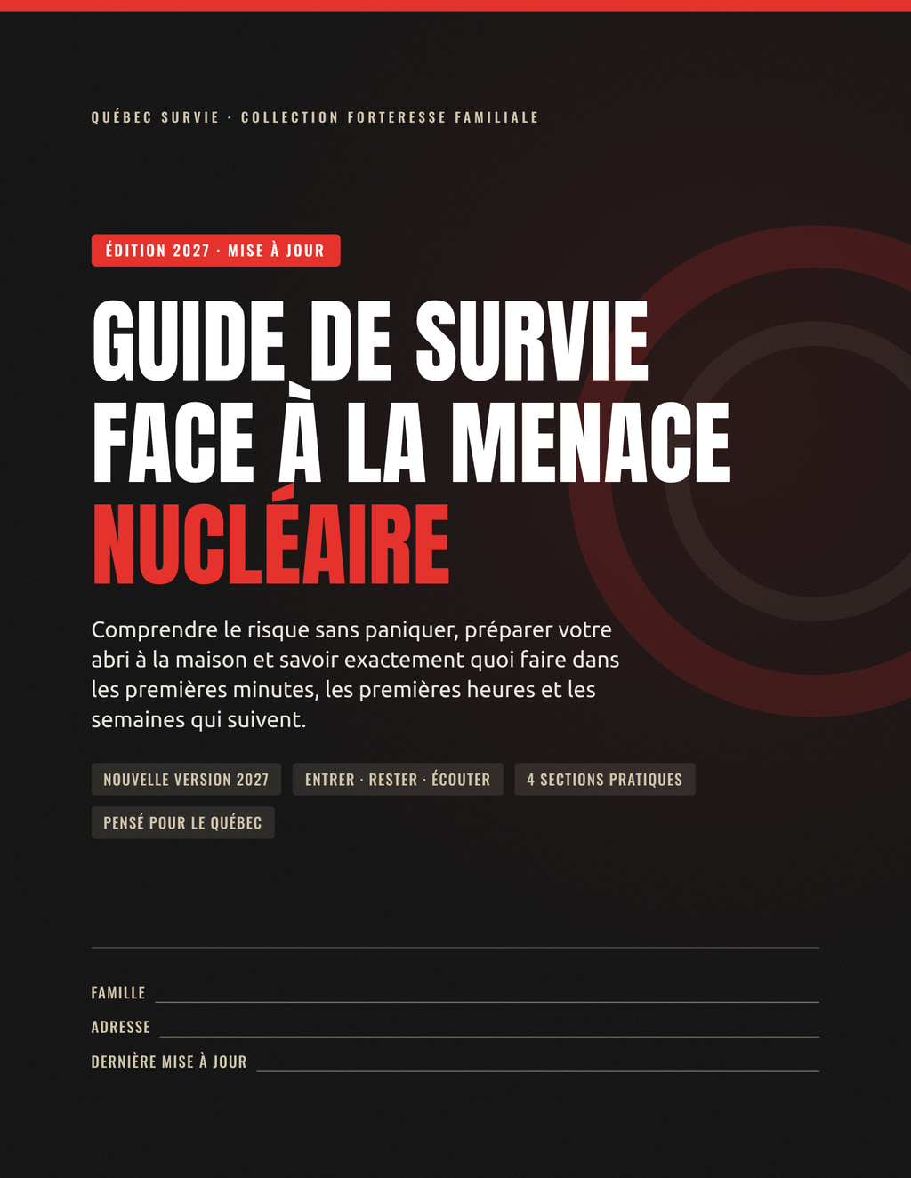 Couverture : Guide de survie face à la menace nucléaire 2027 – édition française (PDF)