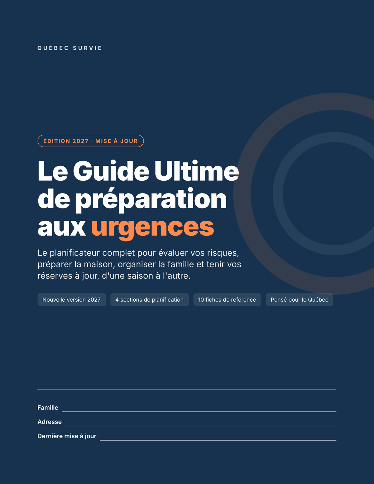 Guide ultime de préparation aux urgences — Édition 2027 (PDF, Québec)