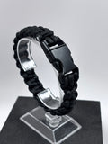 Bracelet de survie en paracorde Cobra noir
