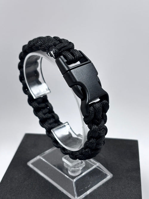 Bracelet de survie en paracorde Cobra noir