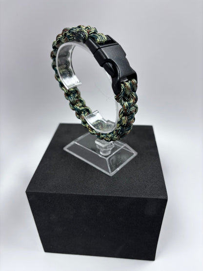 Bracelet en paracorde Cobra (Camouflage forêt)