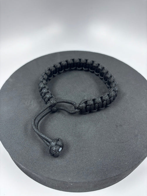 Bracelet de survie en paracorde réglable noir