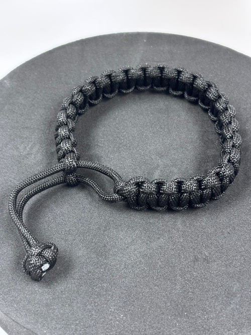 Bracelet de survie en paracorde réglable noir