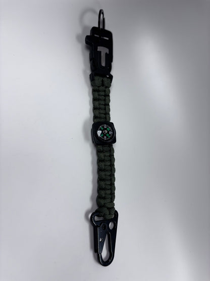 Porte-clés en paracorde Punisher (Armée verte)