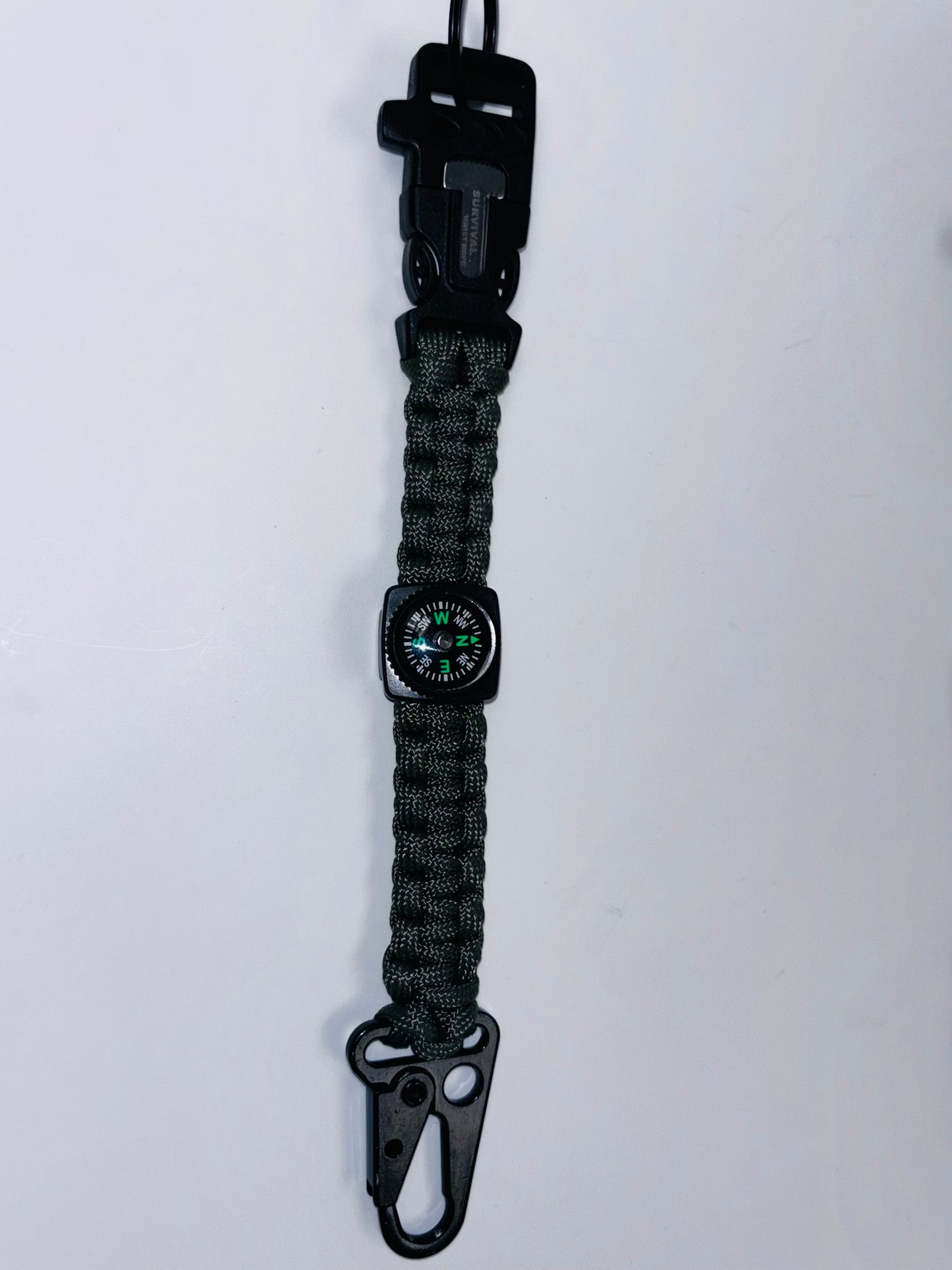 Porte-clés en paracorde Punisher (Armée verte)