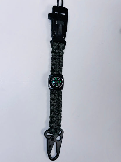 Porte-clés en paracorde Punisher (Armée verte)