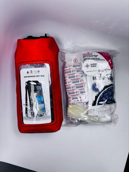 Trousse de premiers secours d'extérieur avec sac étanche de 2 L