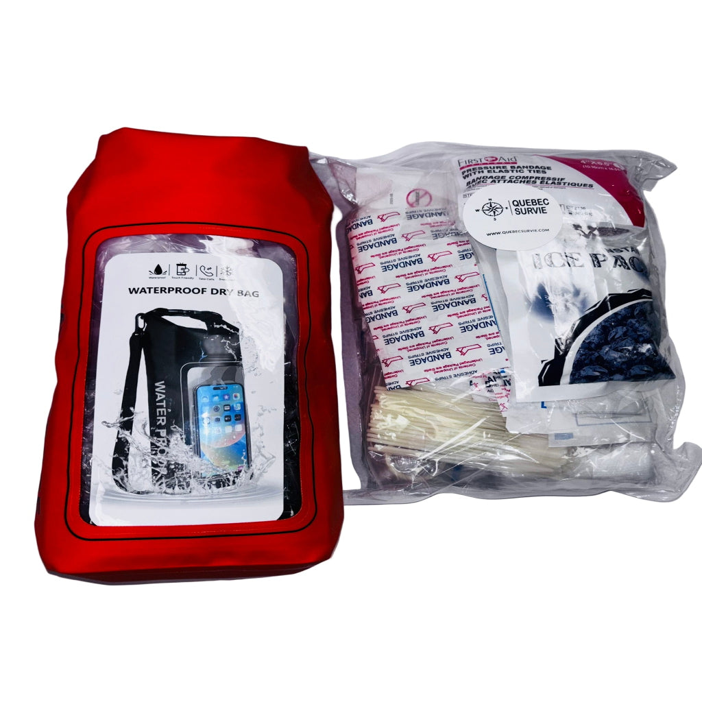 Trousse de premiers secours d'extérieur avec sac étanche de 2 L