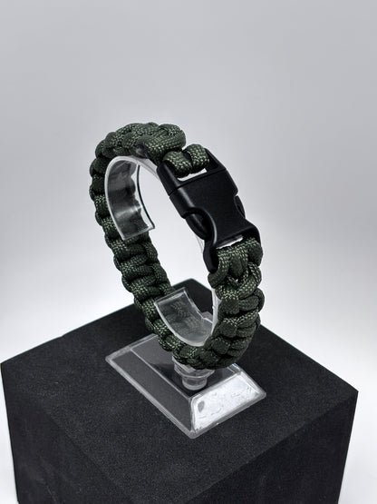 Bracelet en paracorde Cobra (Vert armée)