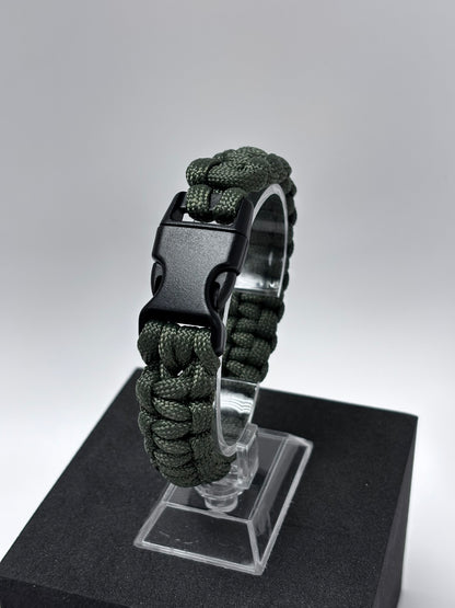 Bracelet en paracorde Cobra (Vert armée)