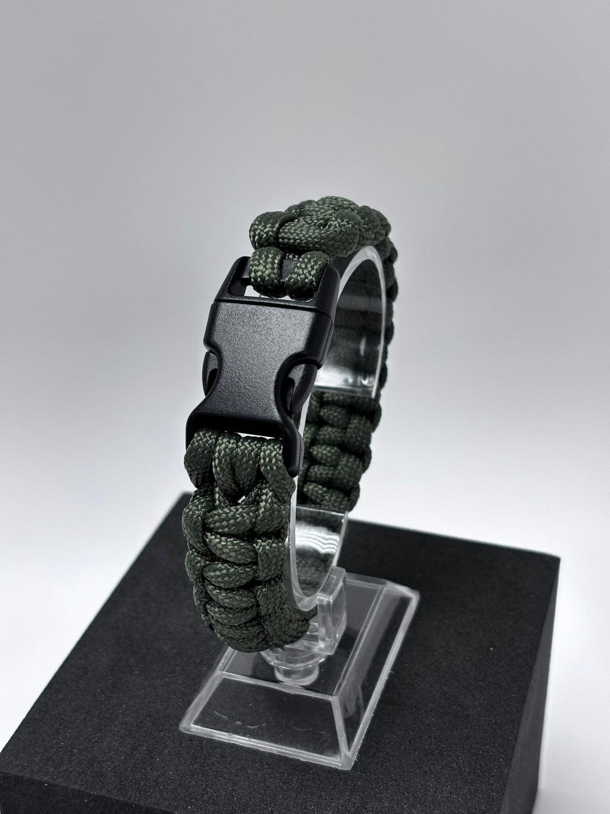 Bracelet de survie en paracorde Cobra vert armée