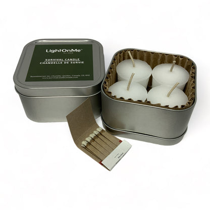 60 Hour Emergency Candle Kit - 4 x 15 Hour LightOnMe Candles