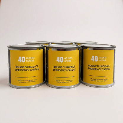 Bougie d'Urgence de 40 Heures - Pack de 6