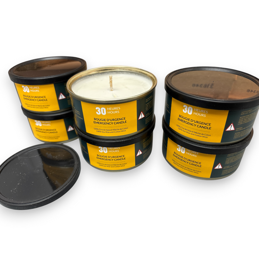 Bougie d'Urgence de 30 heures - Pack de 6