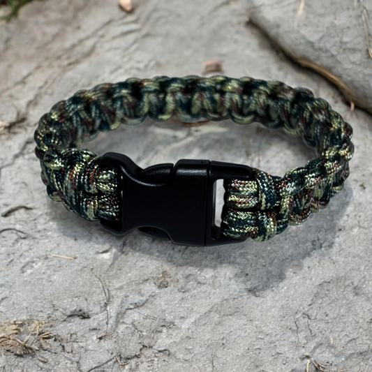 Bracelet en Paracorde (Camouflage Vert)