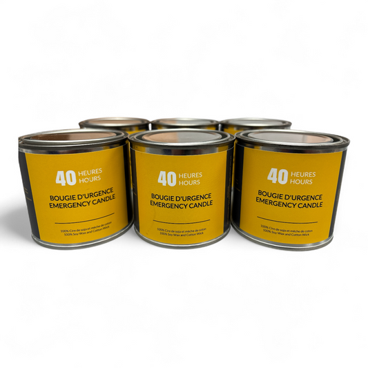 Bougie d'Urgence de 40 Heures - Pack de 6