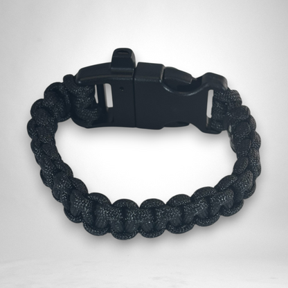 Bracelet de Survie 3 en 1 en paracorde (Noir)