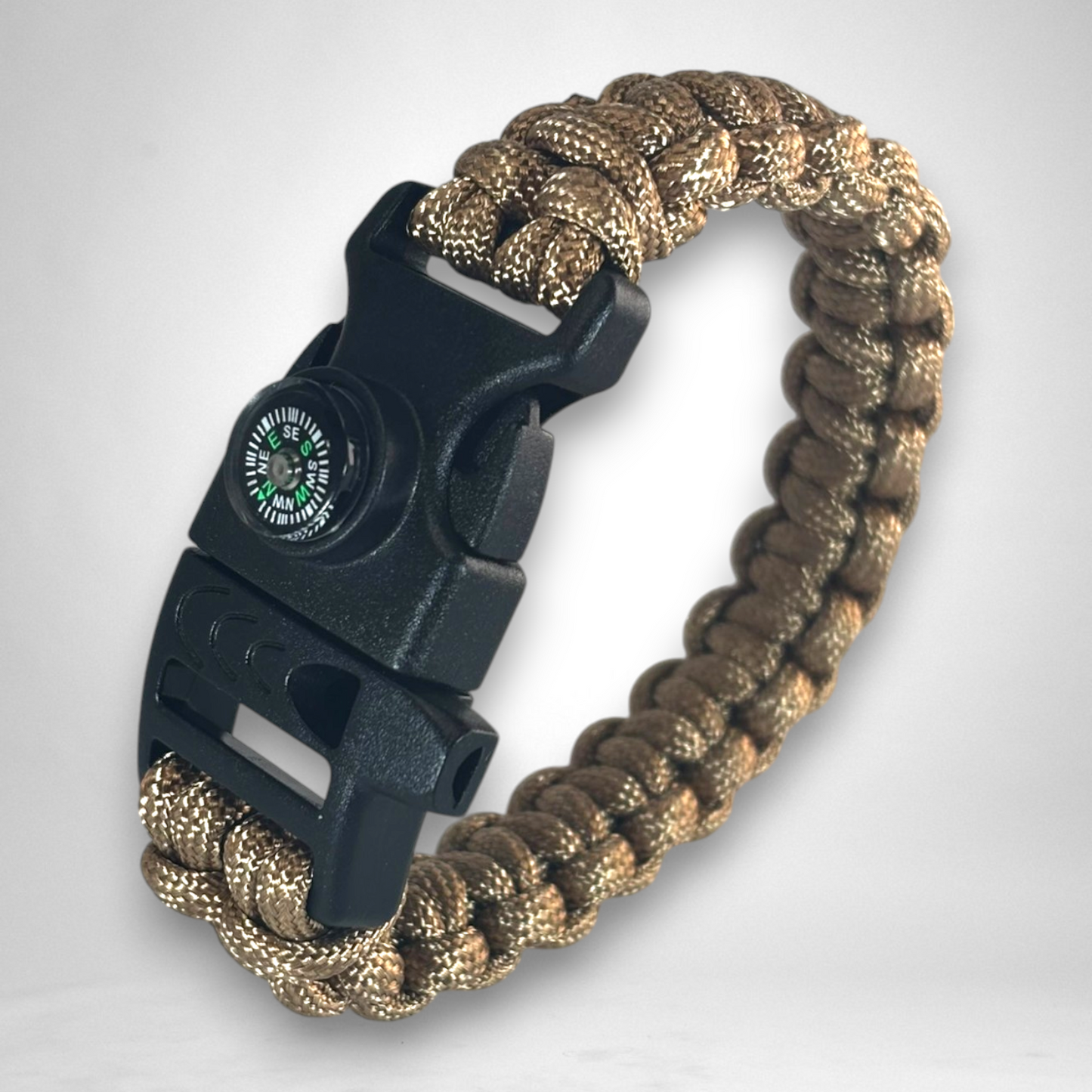 3 in 1 Paracord Survival Bracelet (Tan)